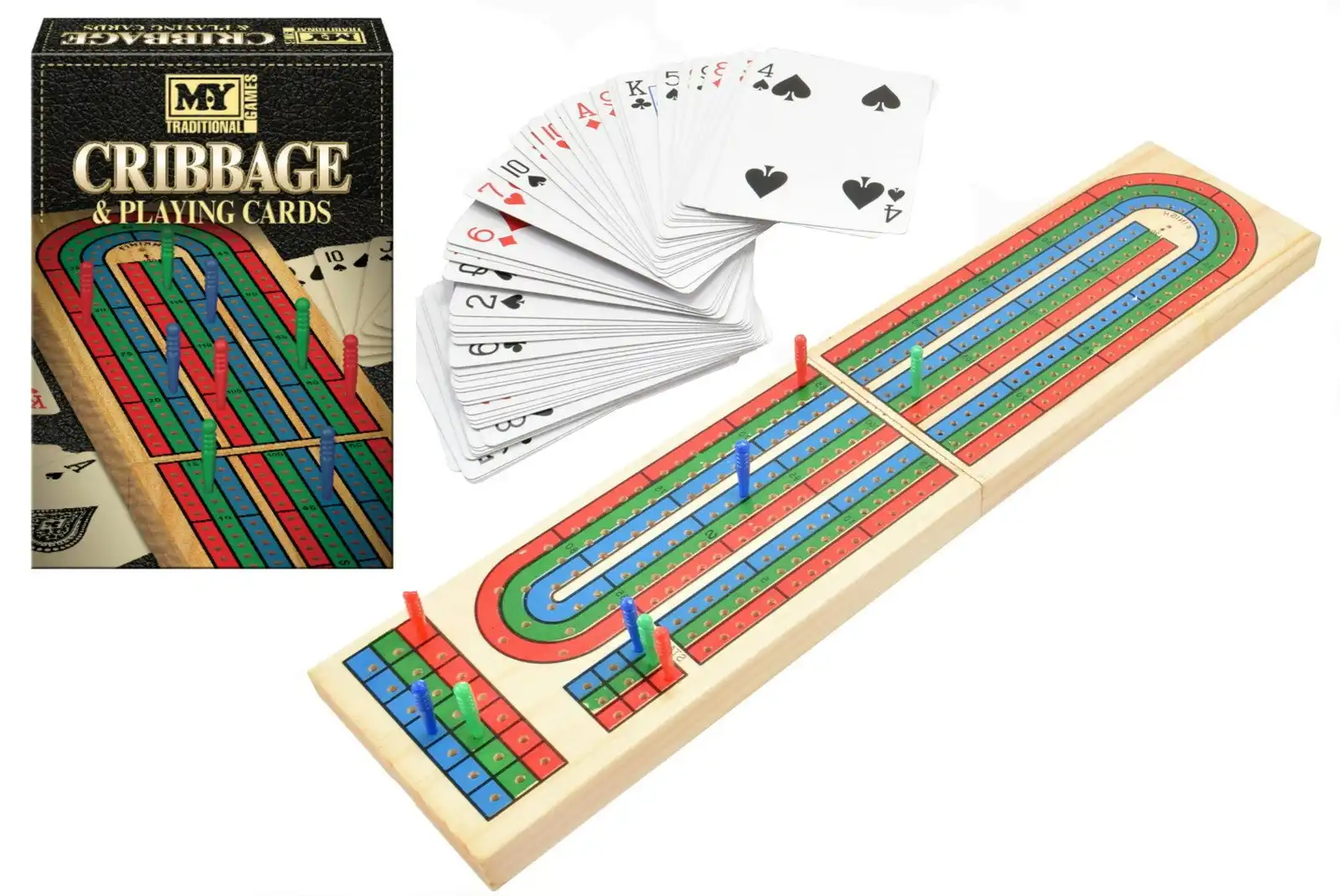 Cribbage Board and Playing Cards