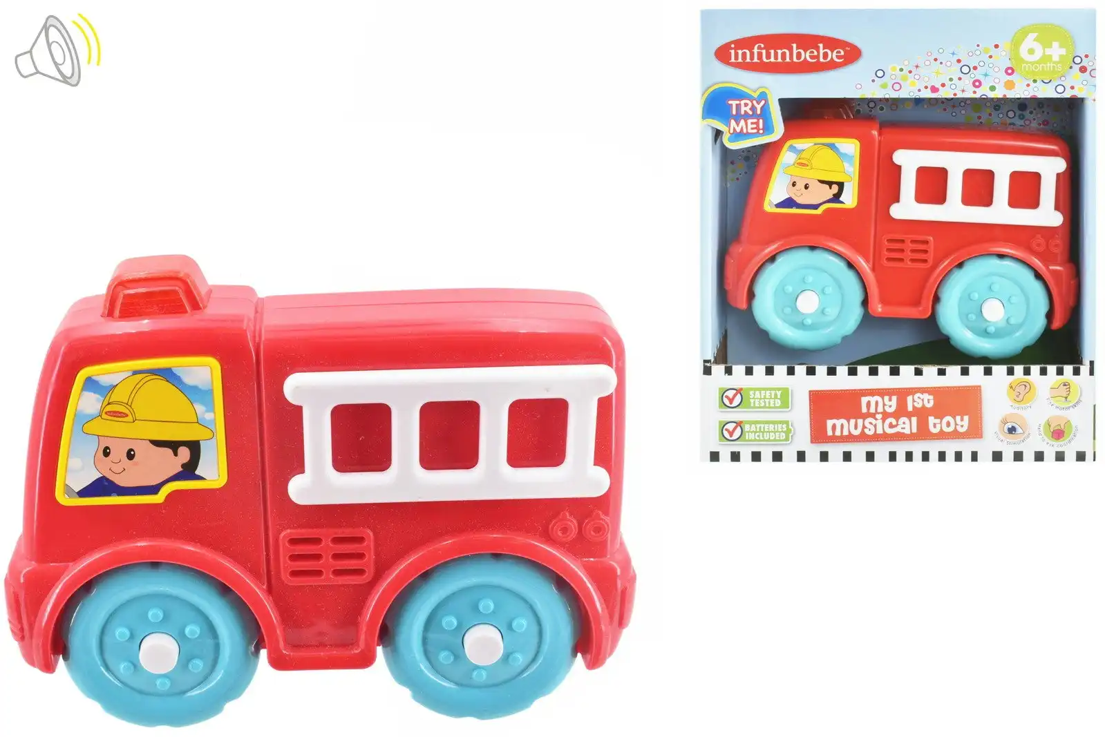 Infunbebe My 1st Musical Toy Fire Engine
