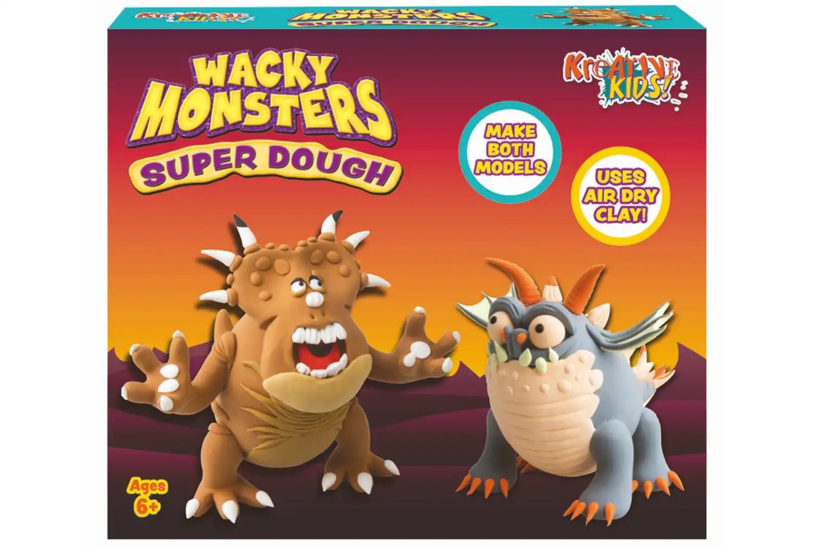 2 In 1 Wacky Monsters Super Dough Playset