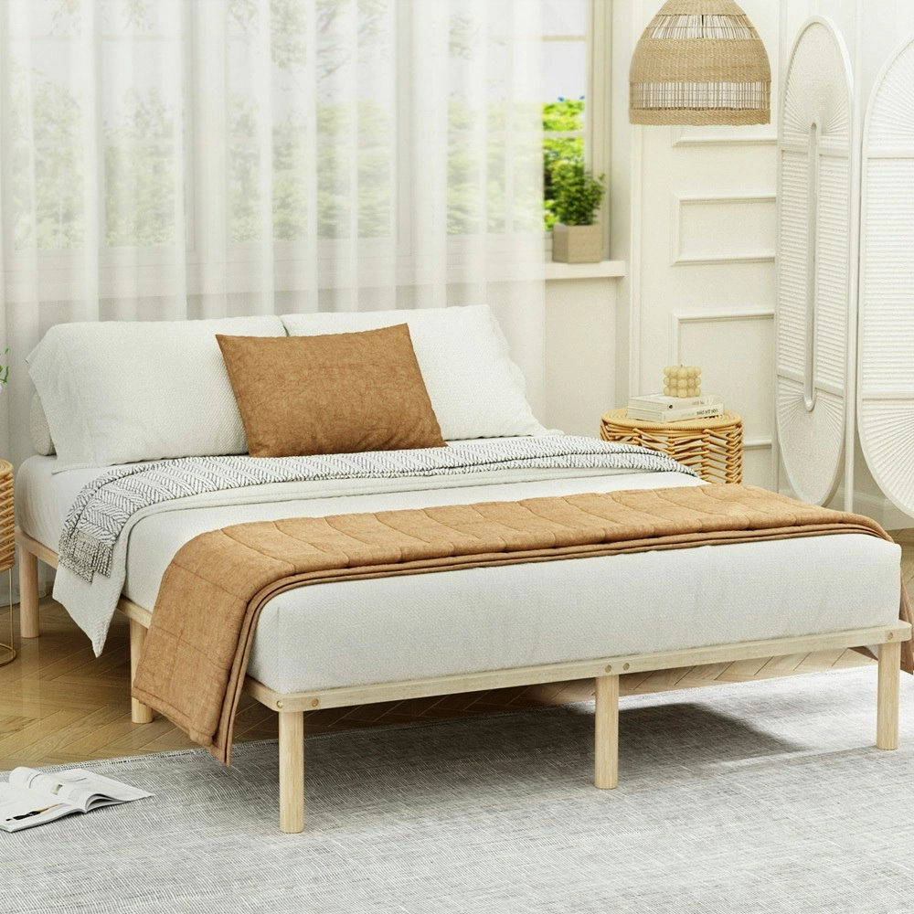 Artiss Bed Frame Double Size Wooden Bed Base AMBA