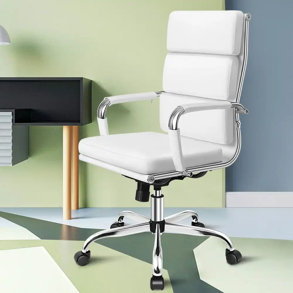 Alfordson Ergonomic Padded High Back Executive Office Chair White