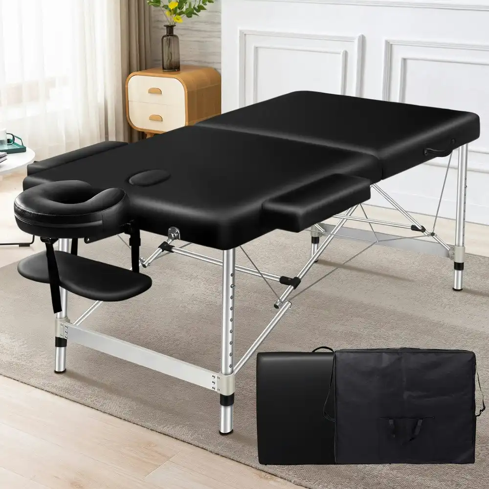 Alfordson Massage Table 2 Fold 75cm Black