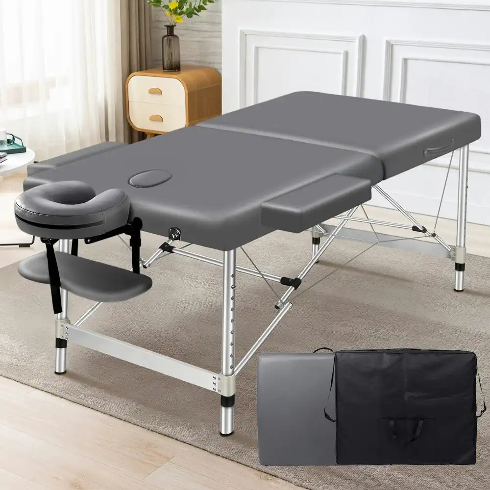 Alfordson Massage Table 2 Fold 75cm Grey