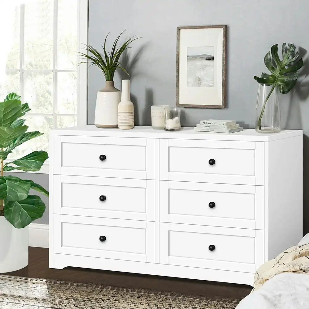 Alfordson 6 Chest of Drawers Hamptons White