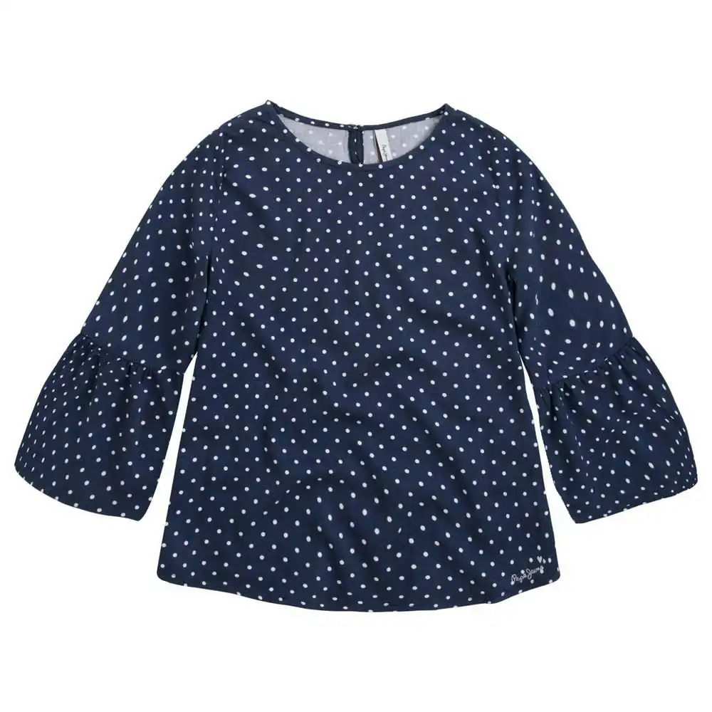 Pepe Kids Pepe Jeans Girls Trinity Jr Spotted Blouse Navy Blue