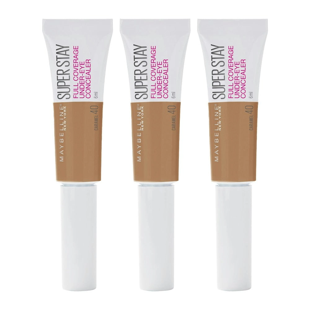 Maybelline Super Stay Full Coverage Under-eye Concealer 6ml 40 Caramel - 3 Pack