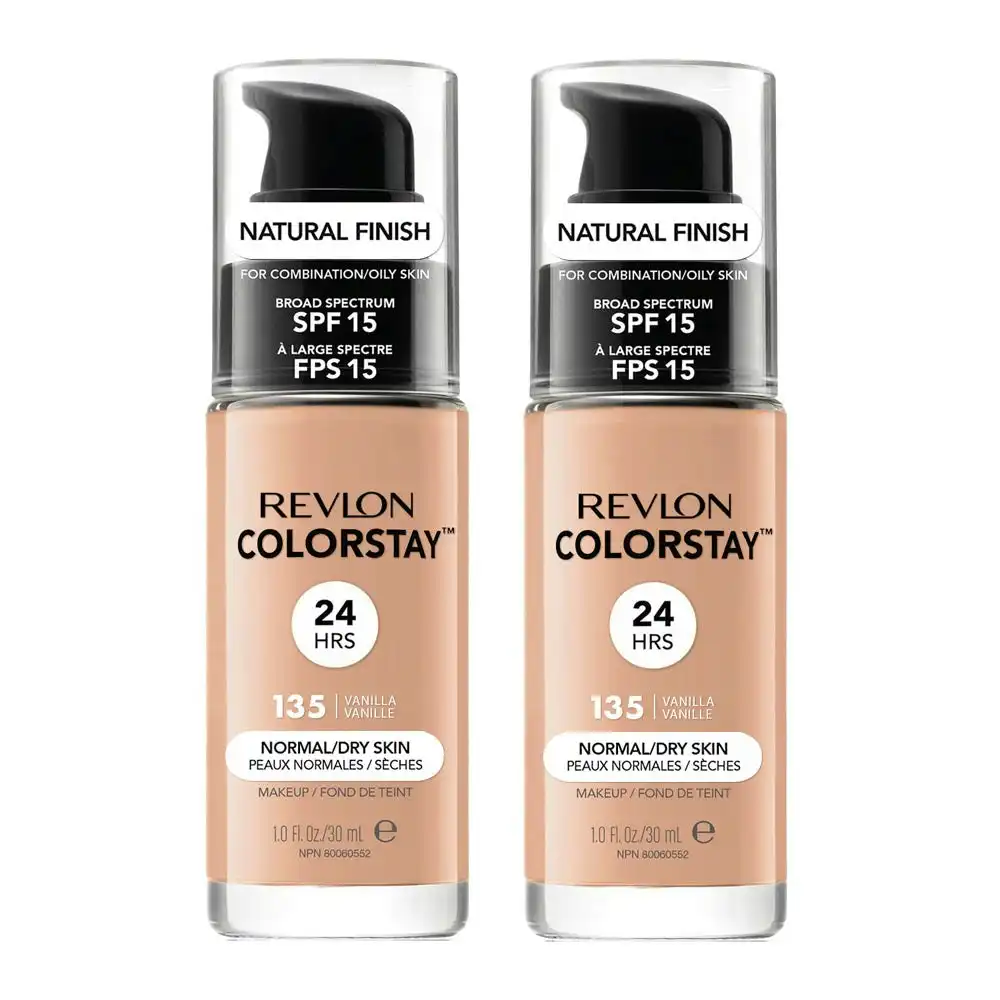 Revlon Colorstay Makeup Normal/ Dry Skin 30ml 135 Vanilla - 2 Pack