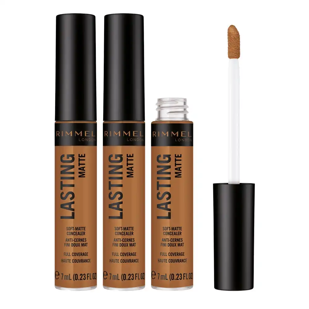 Rimmel London Lasting Matte Concealer 7ml 050 MOCHA - 3 pack