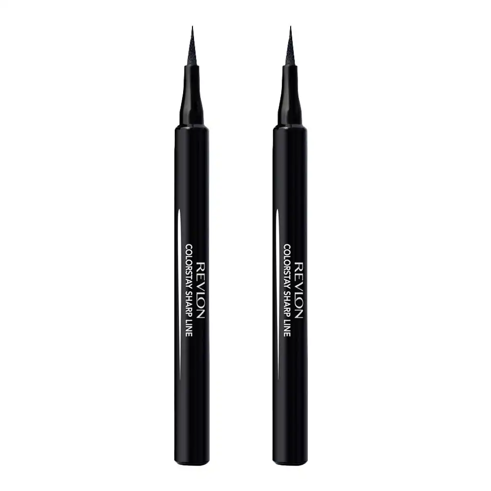 Revlon Colorstay Sharp Line Liquid Eye Pen 1.2ml 01 Blackest Black - 2 Pack