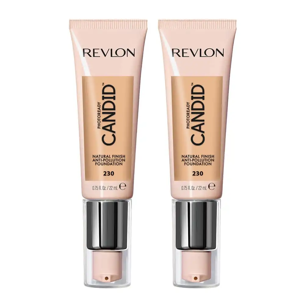 Revlon PhotoReady Candid Natural Finish Anti-Pollution Foundation 22ml 230 BARE - 2 pack