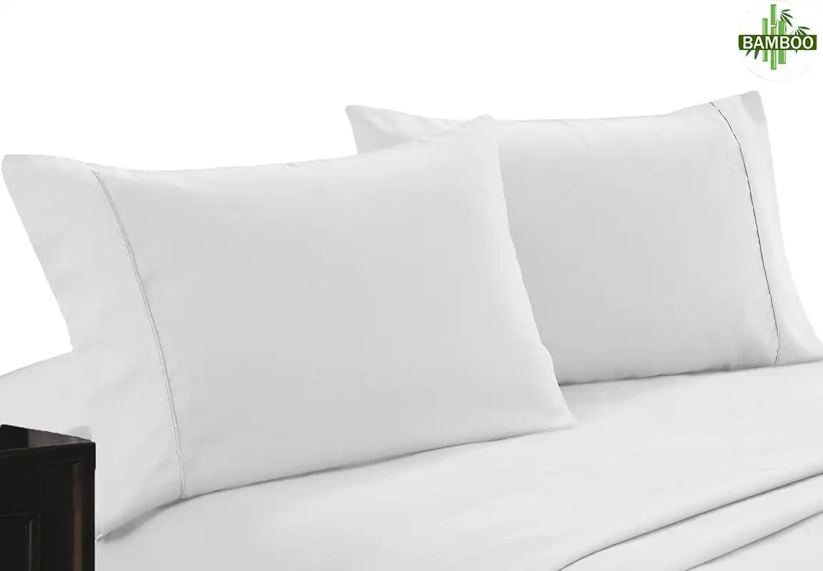 Softouch 400 Thread Count Bamboo Cotton Twin Pack Pillowcase