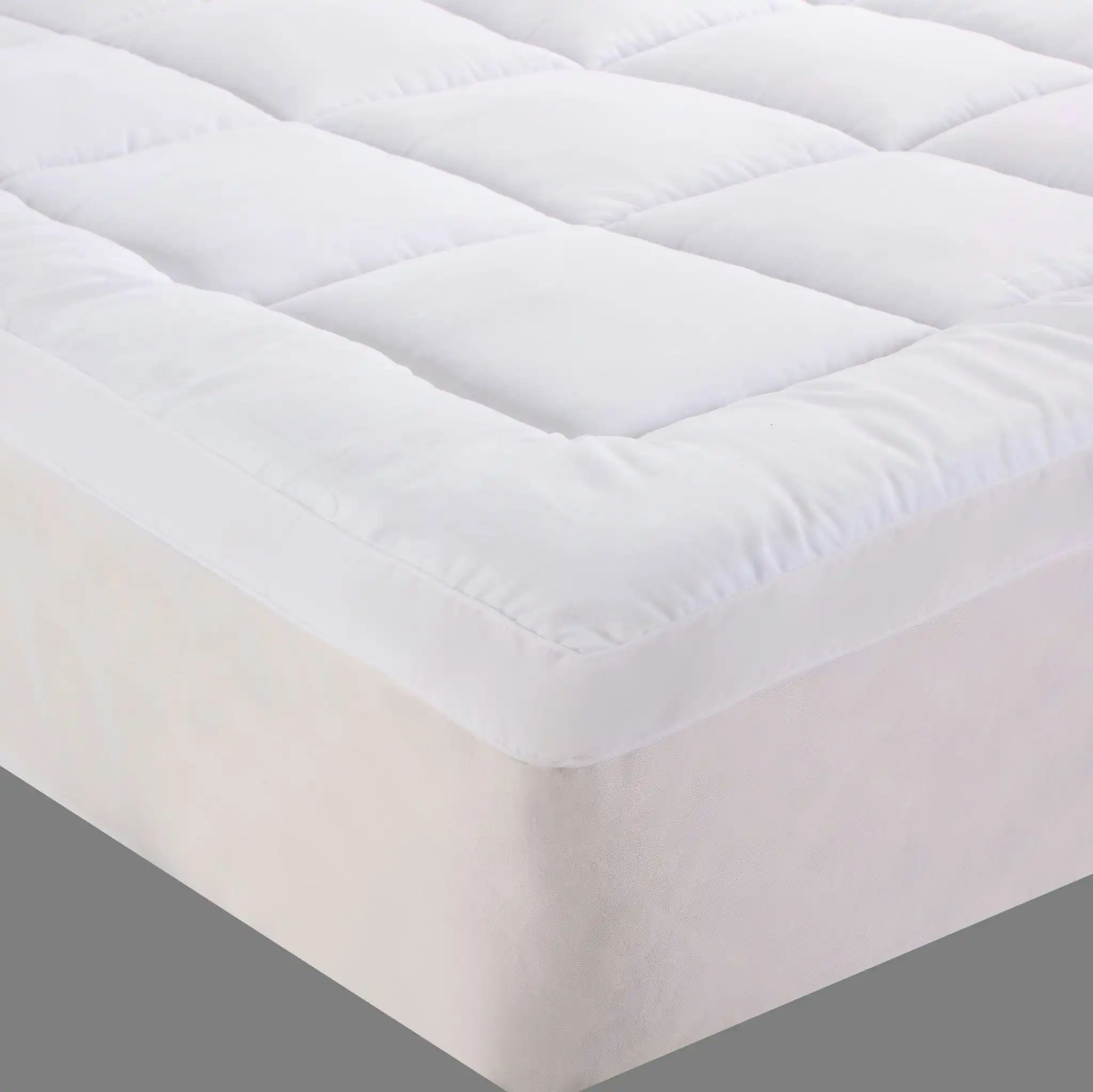 Abhomefashion 1000gsm Bamboo Cotton Fitted Mattress Topper