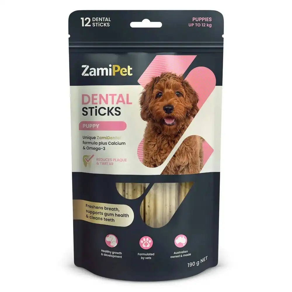 ZamiPet Dental Sticks Joints For Puppies - 12 Pack - SHORT DATED
