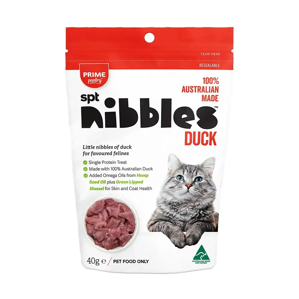 Prime Pantry SPT Nibbles Duck Cat Treats - 40g - SHORT DATED