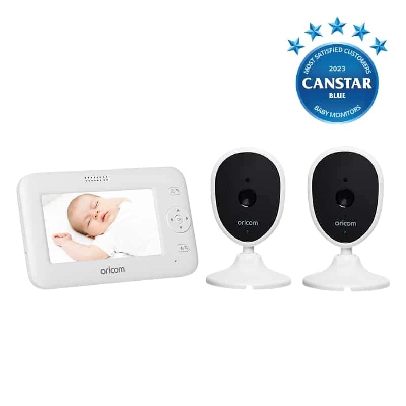 Oricom Secure SC740 Digital Video Baby Monitor with Motorised Pan Tilt Camera Twin Pack (SC7402)