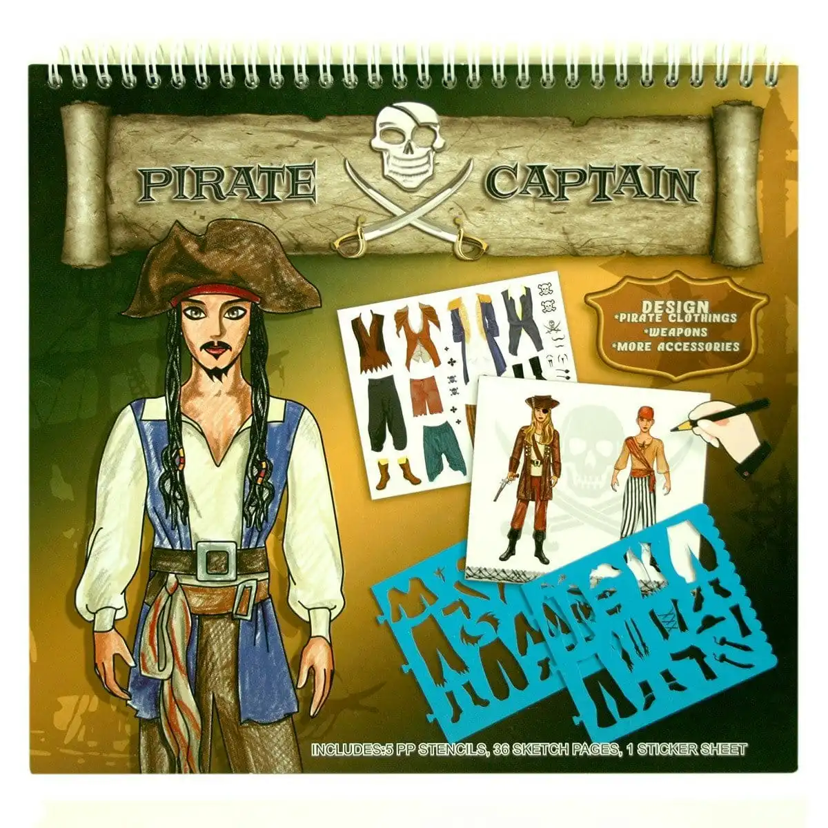 Promotional Pirate Captain Stencil Art Portfolio