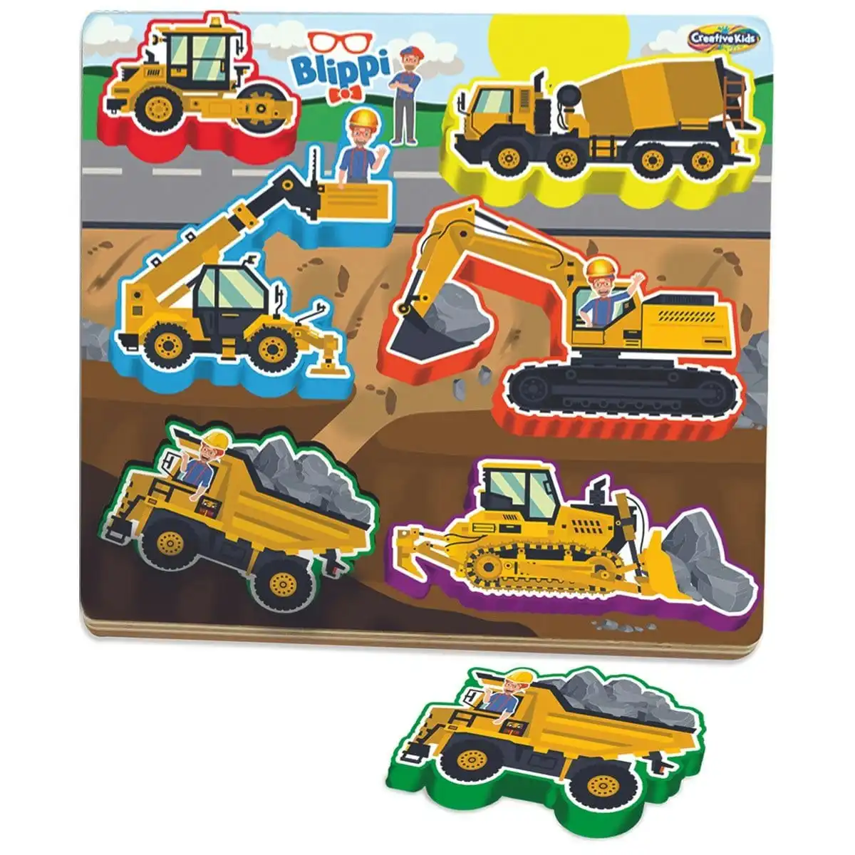 Blippi Construction Vehicles Puzzle