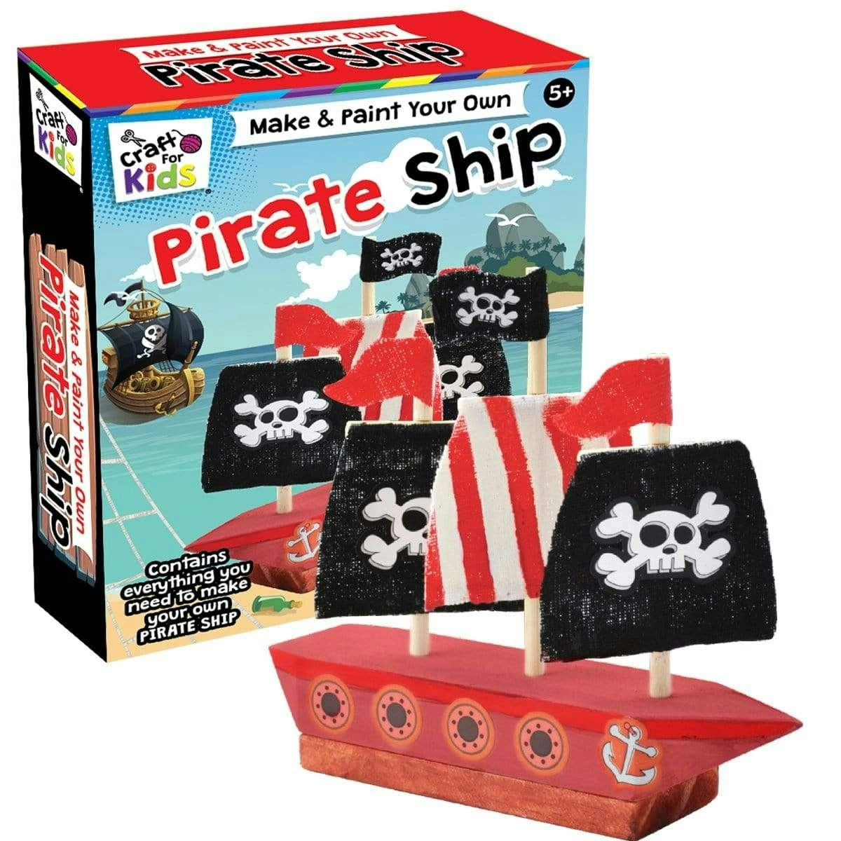 Craft for Kids Make & Paint Your Own Pirate Ship