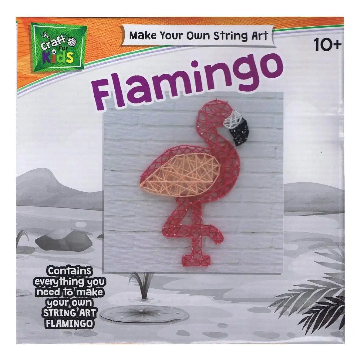 Craft for Kids Make Your Own String Art Flamingo