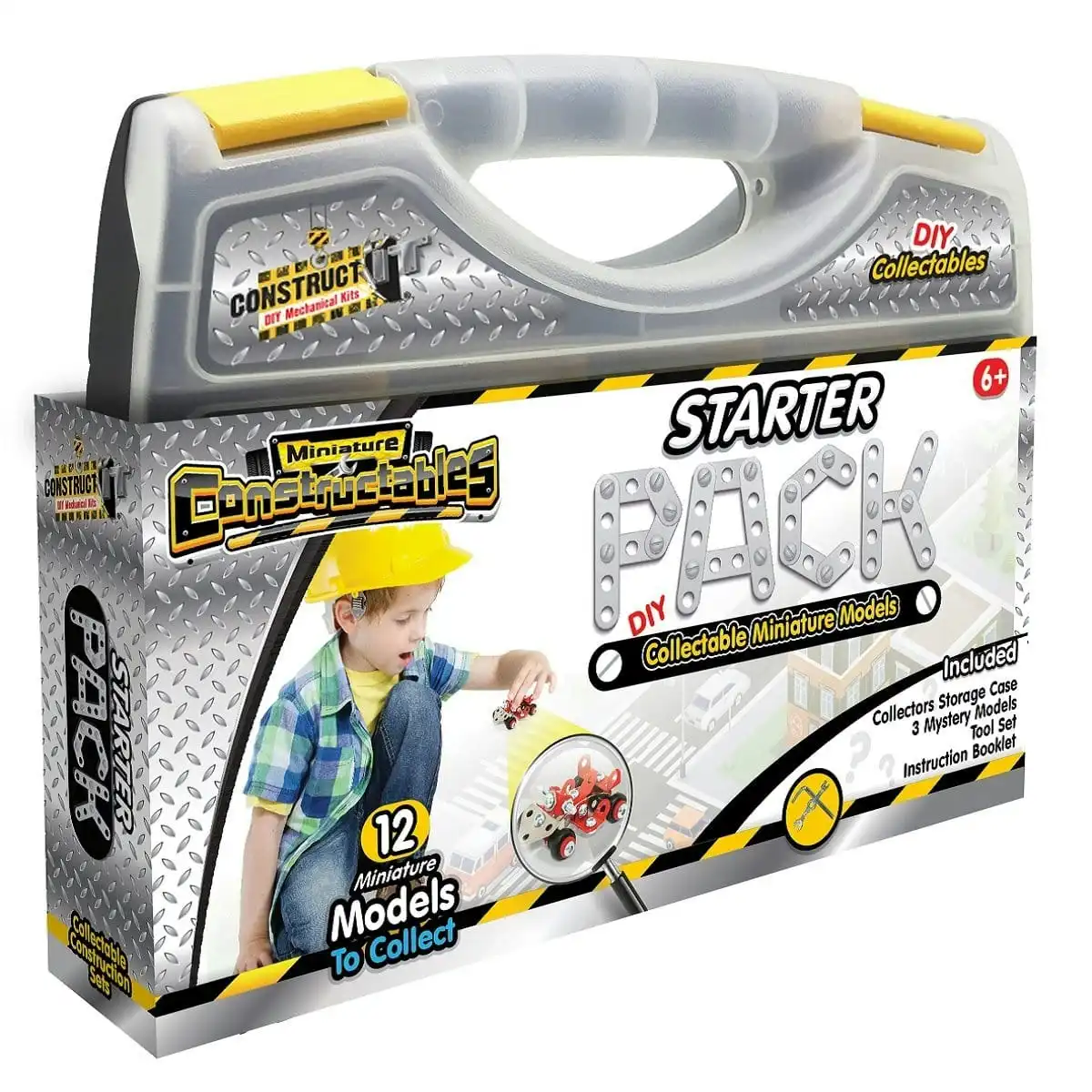 Construct It Constructables Starter Case - Diy Collectable 3 Piece Mystery Models Pack