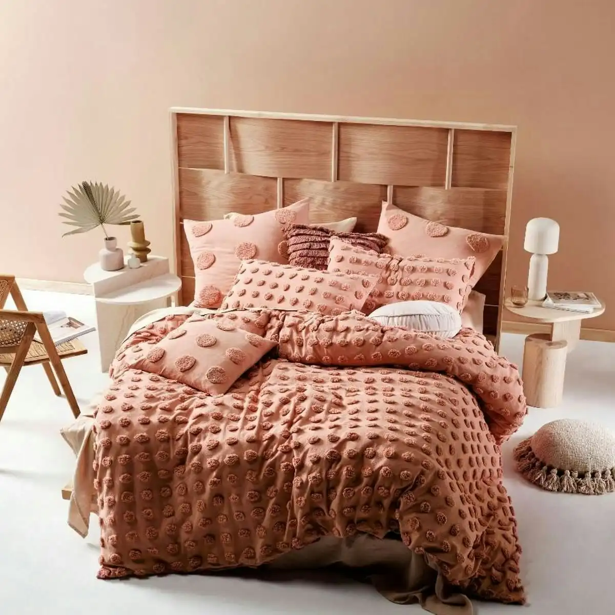 Linen House Haze Rosette Queen Bed Quit Cover Set
