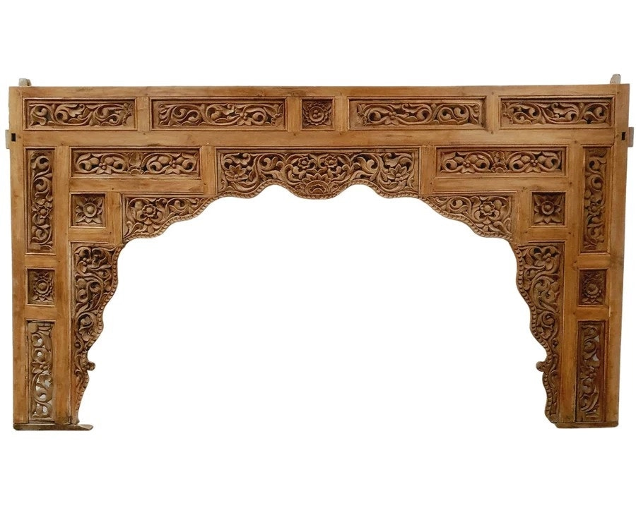 lombok emporium Hand Carved Teak Bedhead