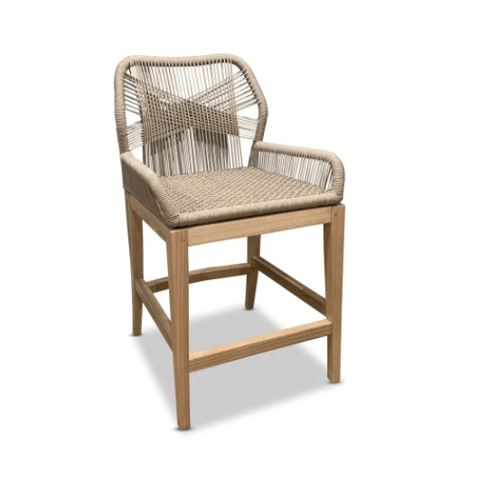 Winnipeg & Sons String Weave & Oak Counter Stool