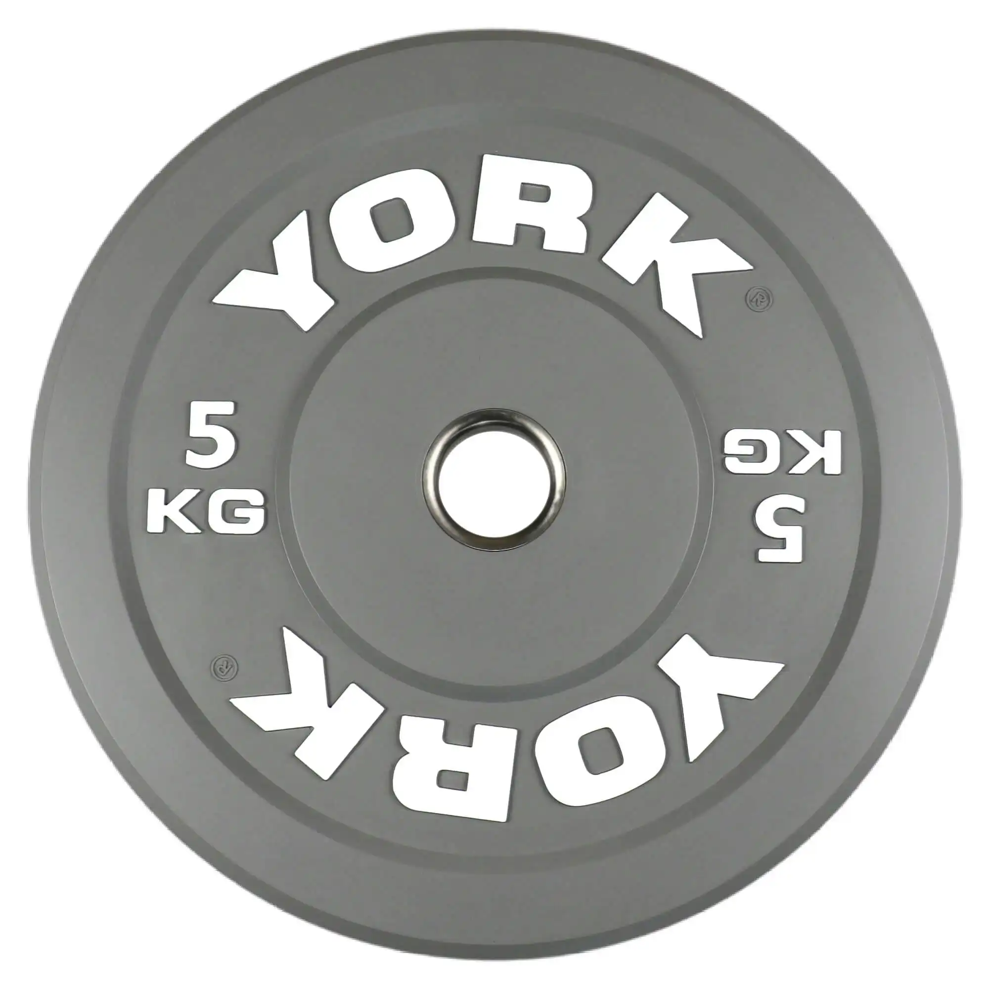 York Fitness 5KG Grey Rubber bumper plate