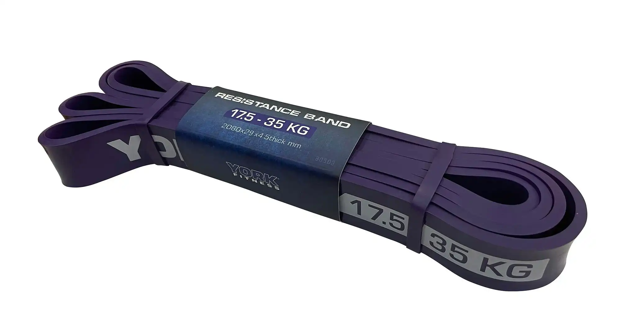 York Resistance Band 17.5-35kgs / 29mm x 2080 x 4.5mm (Purple)