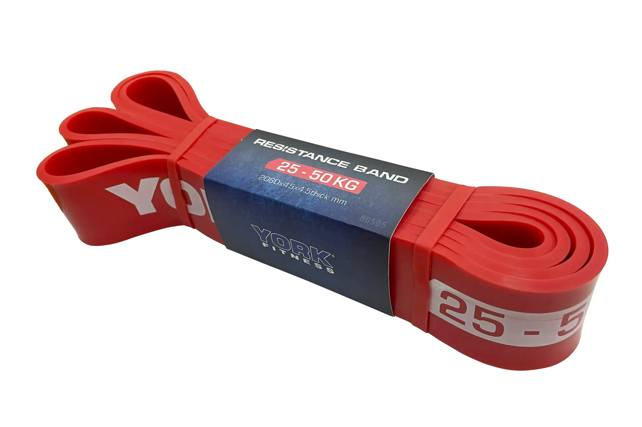 York Resistance Band 25-50kgs / 45mm x 2080 x 4.5mm (Red)