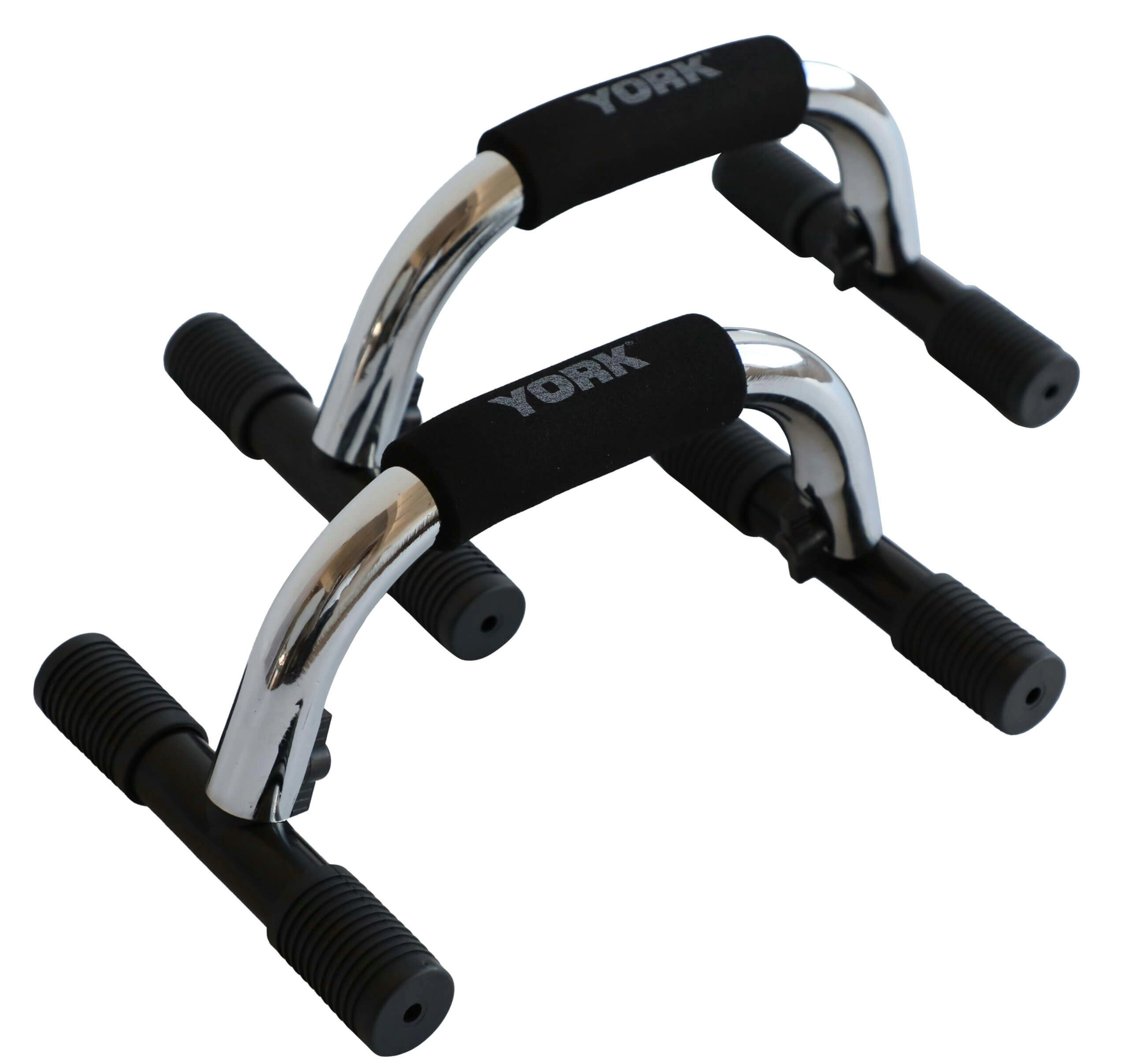 York Fitness Chrome Push Up Bars (Pair)