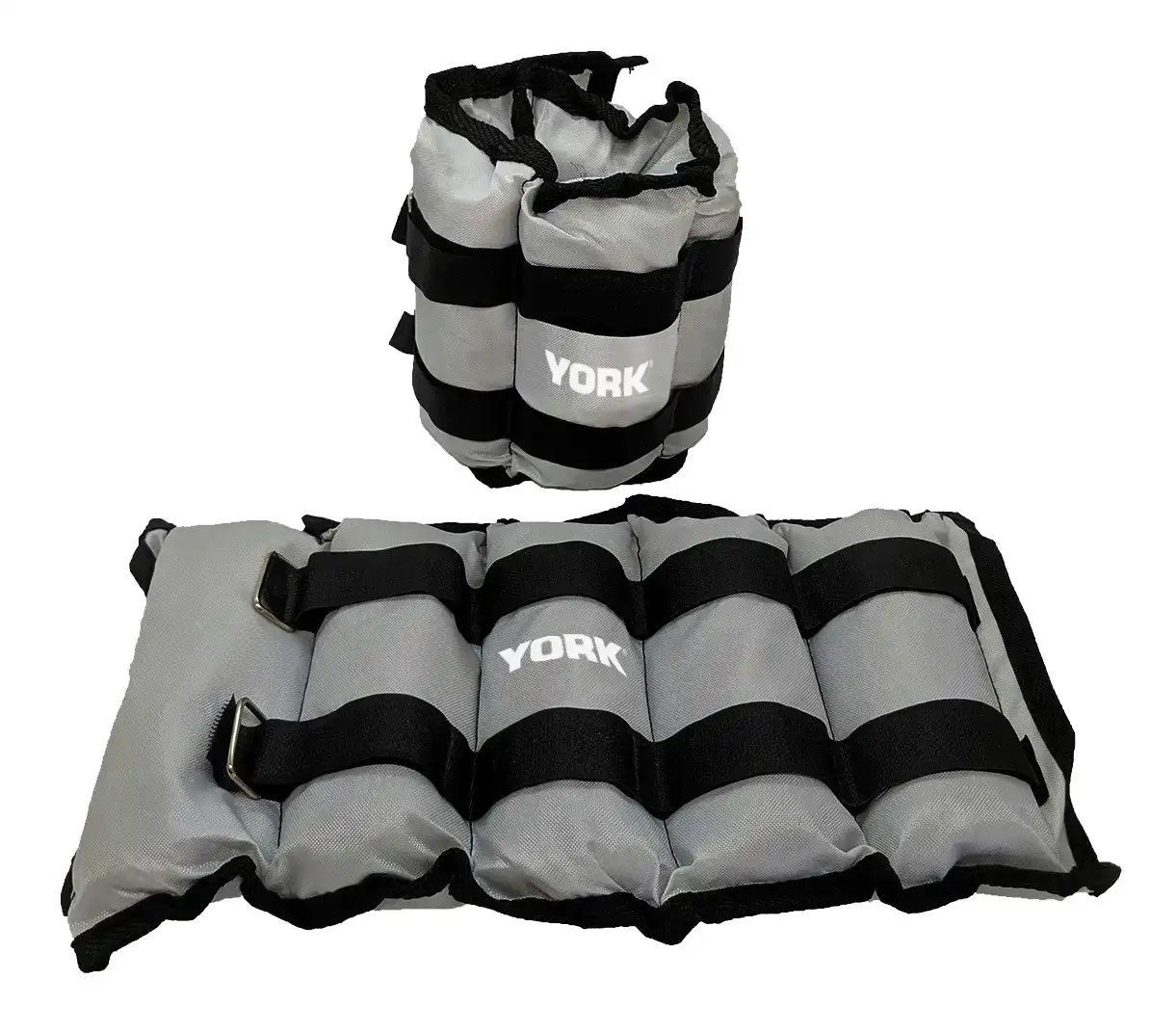 York Fitness 2 x 3KG Ankle Wrist & Weights (Grey)