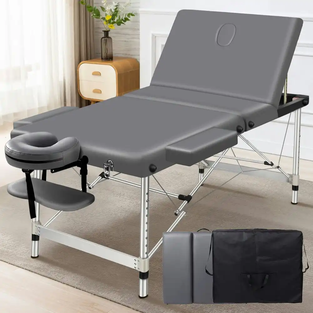 Alfordson Massage Table 3 Fold 75cm Grey