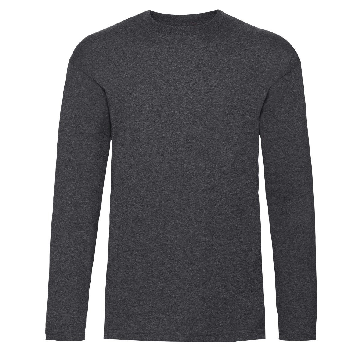 Fruit of the Loom Mens Valueweight Crew Neck Long Sleeve T-Shirt