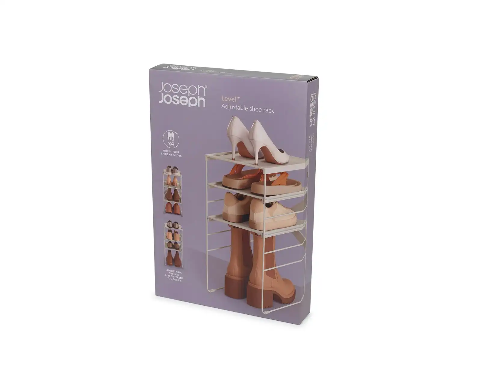 Joseph Joseph Level Adjustable Ecru Shoe Rack