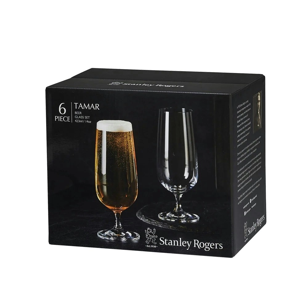 Stanley Rogers TAMAR BEER GLASSES 423ml SET 6