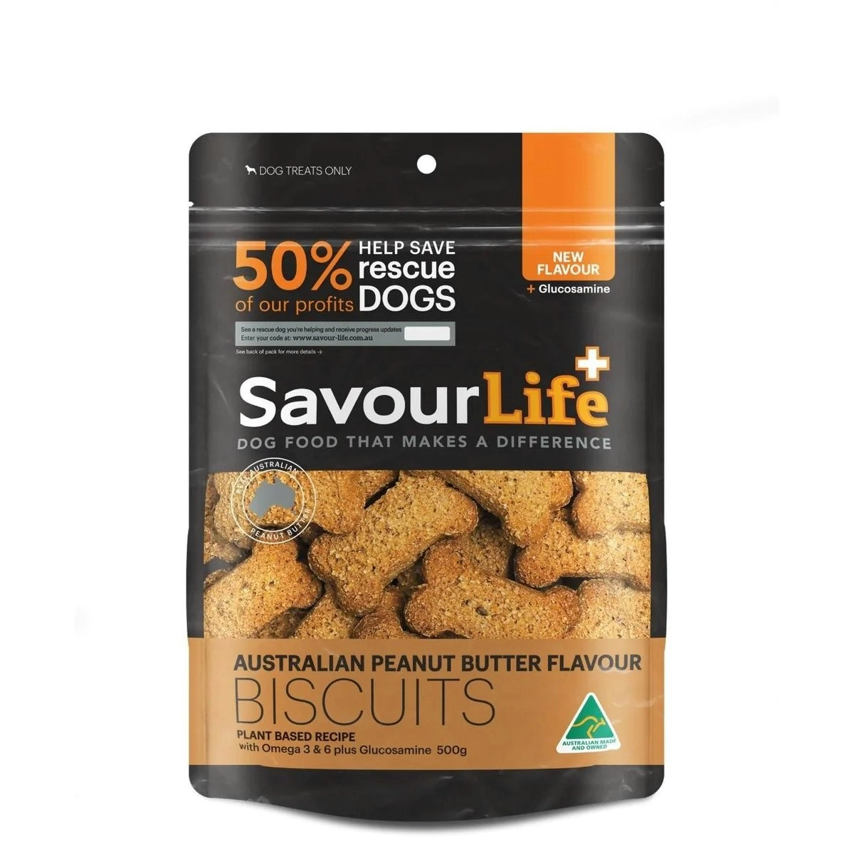 Savourlife Peanut Butter Biscuits Dog Treat 500g