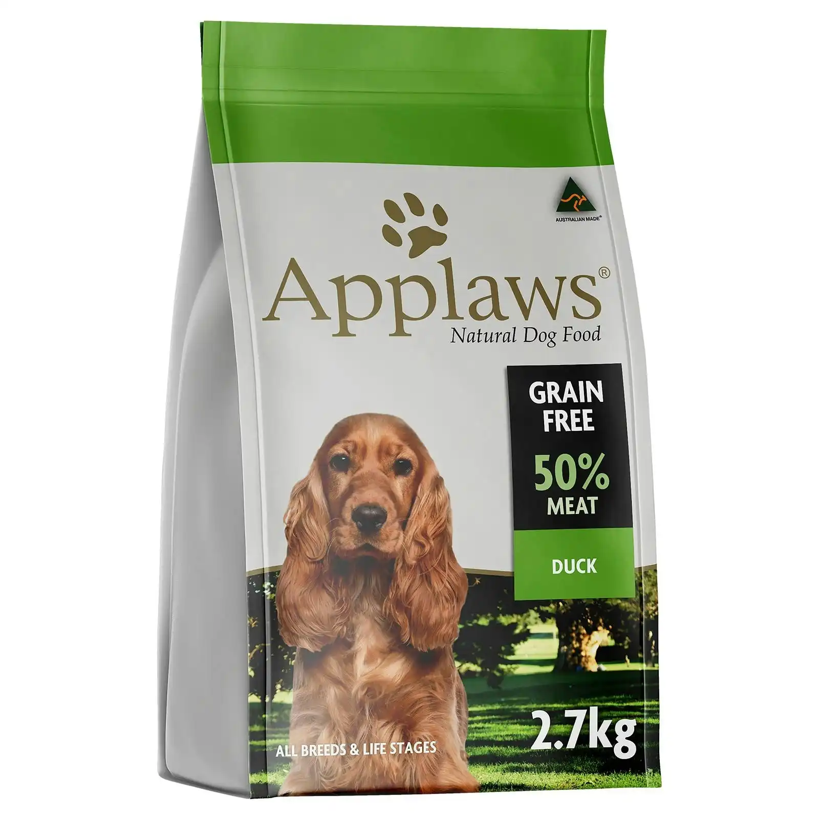 Applaws Duck With Mashed Pumpkin Spinach And Blackberries Grain Free Natural Dry Dog Food 2.7kg
