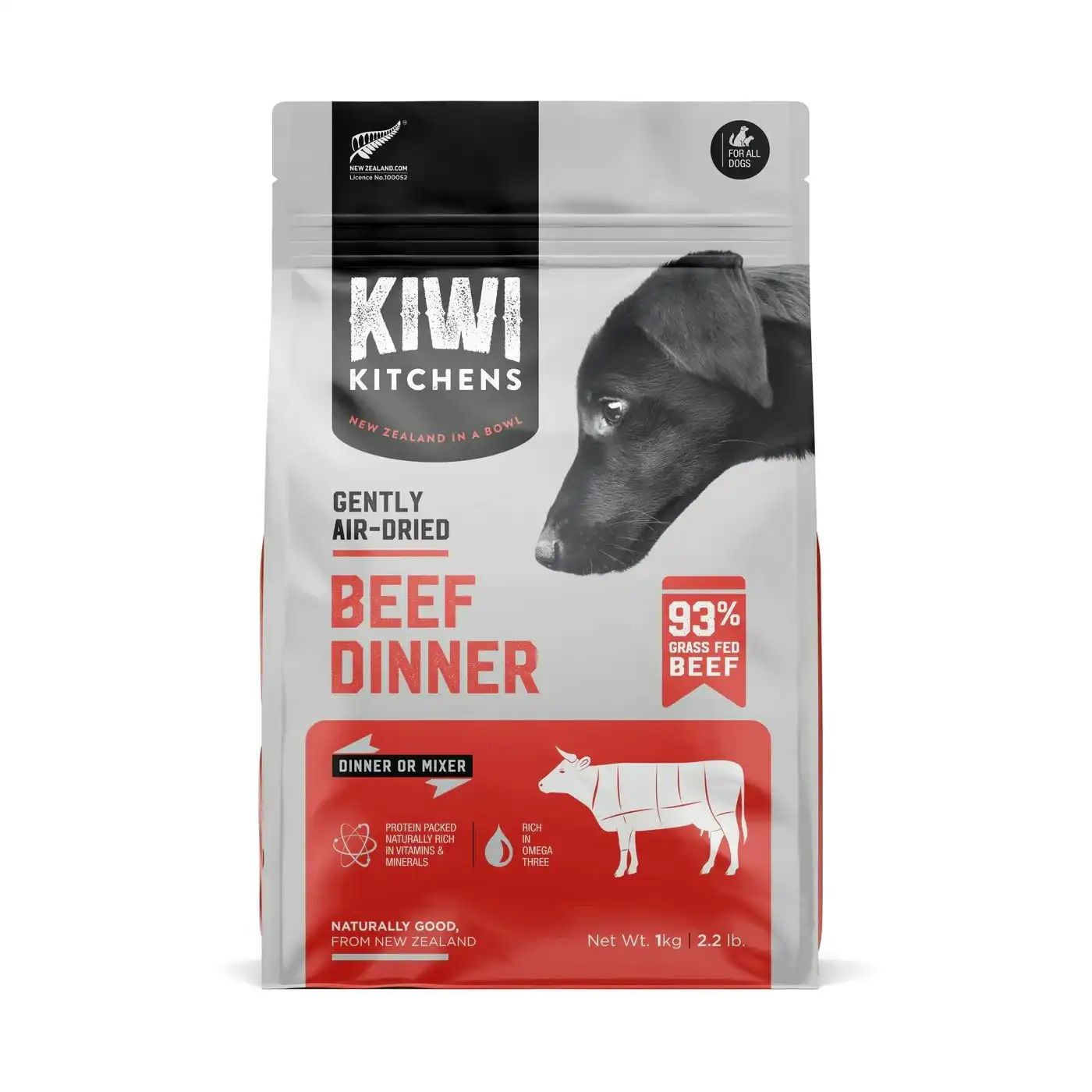 Kiwi Kitchens Beef Dinner Air Dried Dog Food 1kg