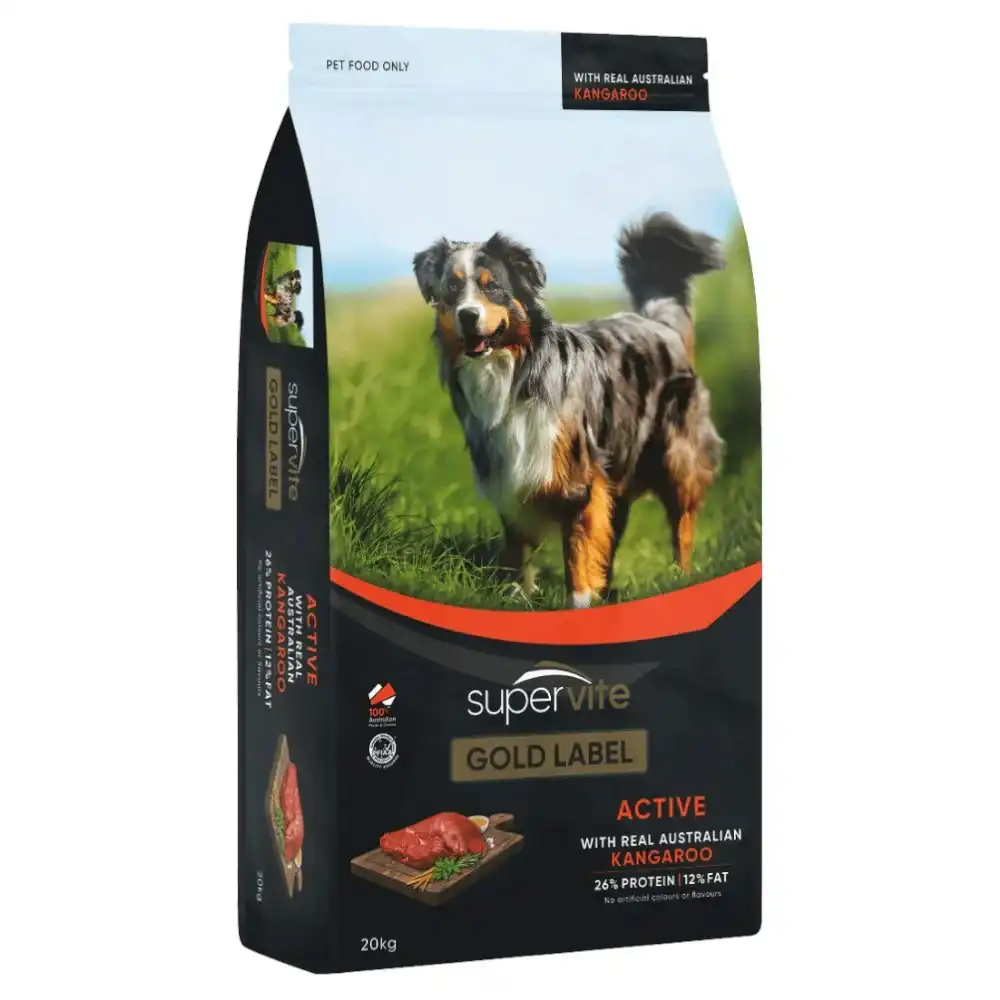 Super Vite Gold Label with Real Australian Kangaroo Dry Dog Food 20kg