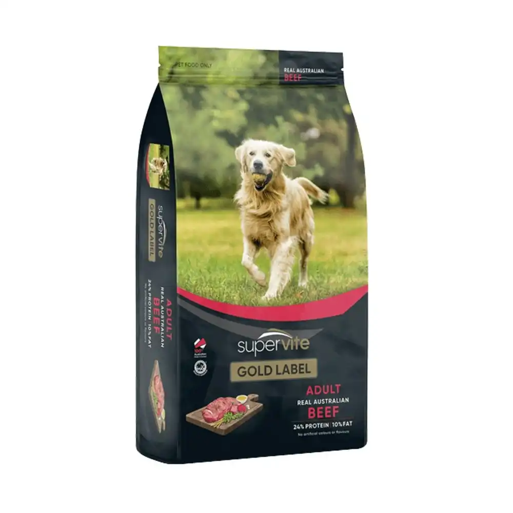 Super Vite Gold Label with Real Australian Beef Dry Dog Food 20kg