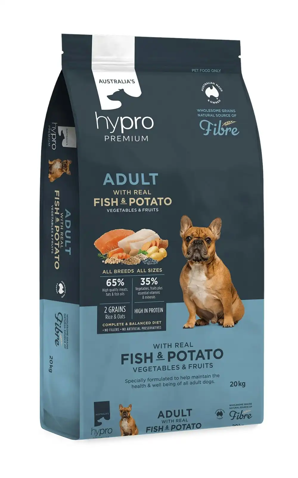 Hypro Premium Wholesome Grains Fish and Potato Dry Dog Food 20kg