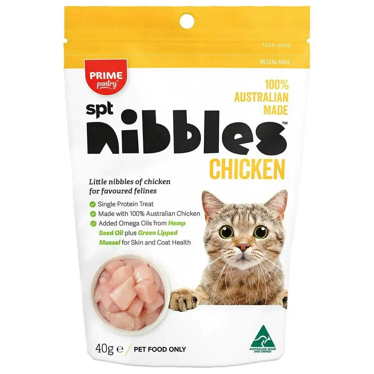 Prime Pantry Nibbles Chicken Cat Treats 40g