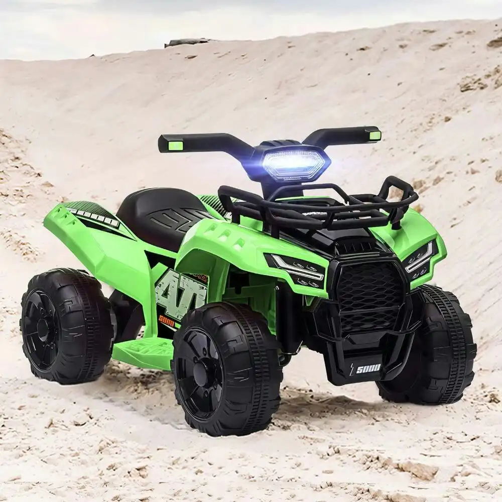 Ride On Car Kids Electric ATV Toy With LED Lights Green