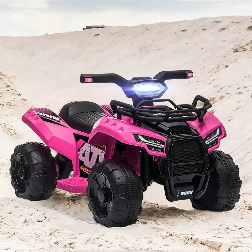 Alfordson Ride On Car Kids Electric ATV Toy With LED Lights Pink