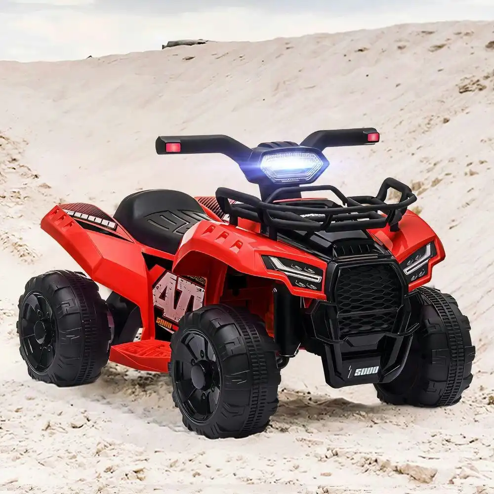 Ride On Car Kids Electric ATV Toy With LED Lights Red