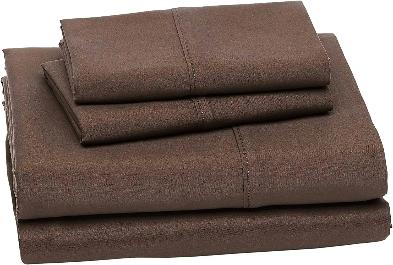 King Size Microfiber Bed Sheet Set Lightweight Super Soft Easy Care, 36 cm Deep Pockets Chocolate