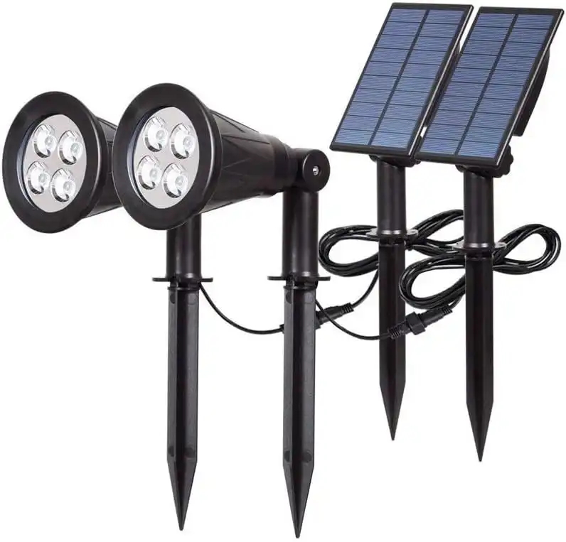 Outdoor Solar Lights, 4 LED, Waterproof, Dark Sensing, Auto On/Off, 180Ã‚Â° Adjustable, Security Night Lamp, Tree Patio Yard