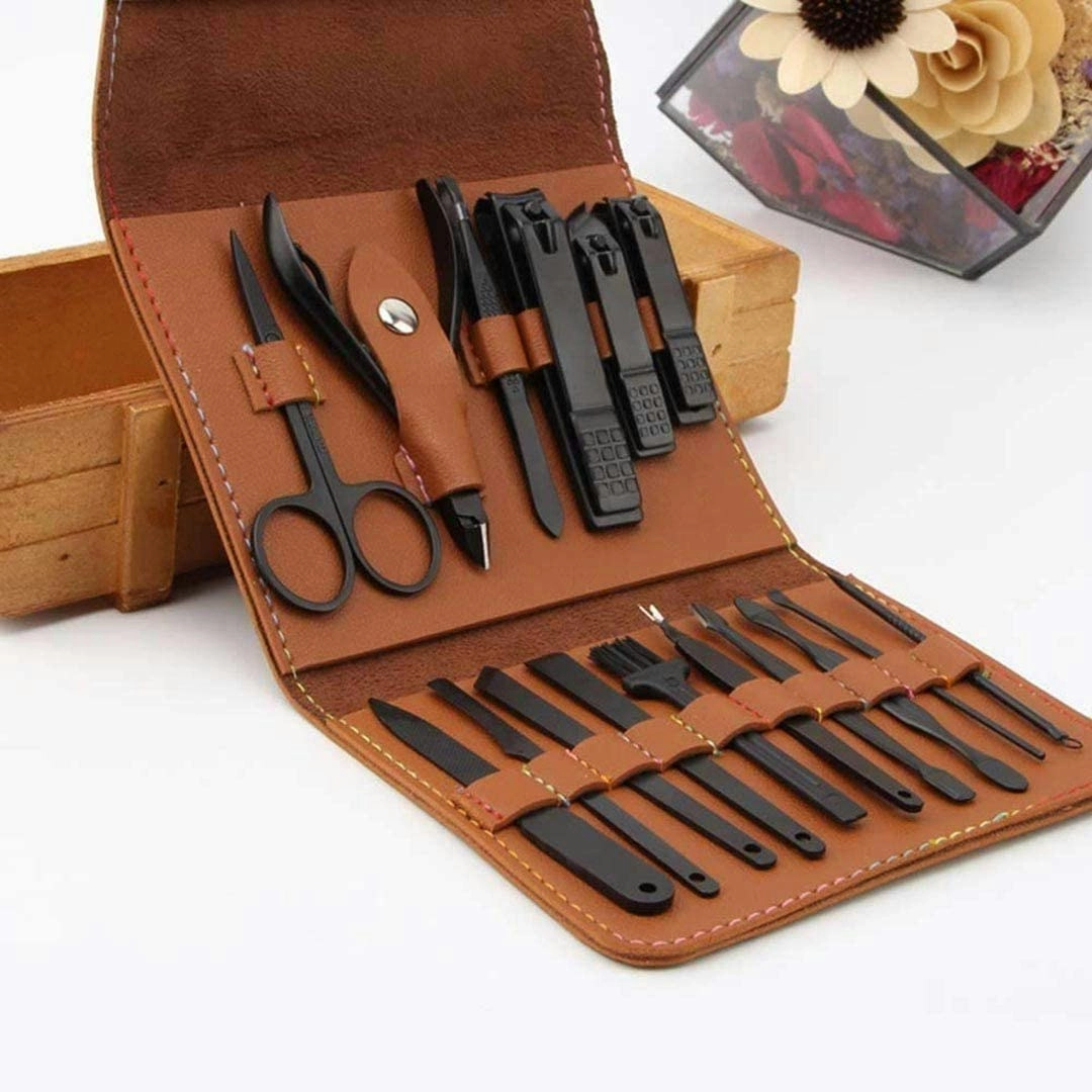 16-in-1 Manicure Set Nail Care Kit Nail Tools Toe Clipper Women Men Gift