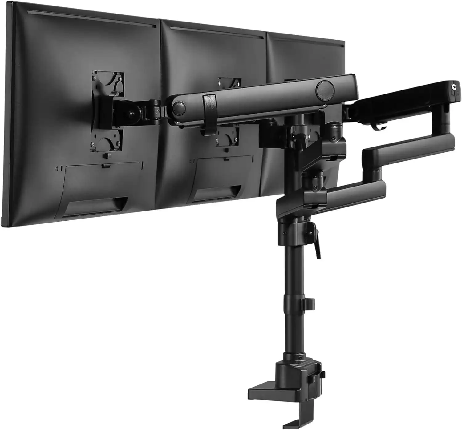 Triple Monitor Arm Desk Mount 17"-27" Full Motion Height Adjust